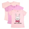 Gini And Jony Girls Multicolor Printed Cotton Knits Top Pack Of-3 Half Sleeves