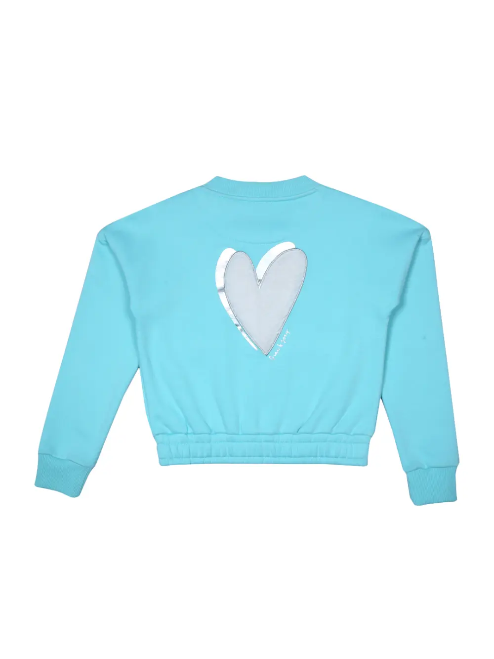 Gini & Jony Girls Sky Blue Plain Knits Jacket
