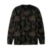 Gini And Jony Boys Black Tropical Print Cotton T-Shirt Full Sleeves