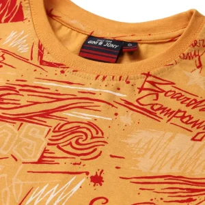Gini & Jony Boys Orange T-Shirt