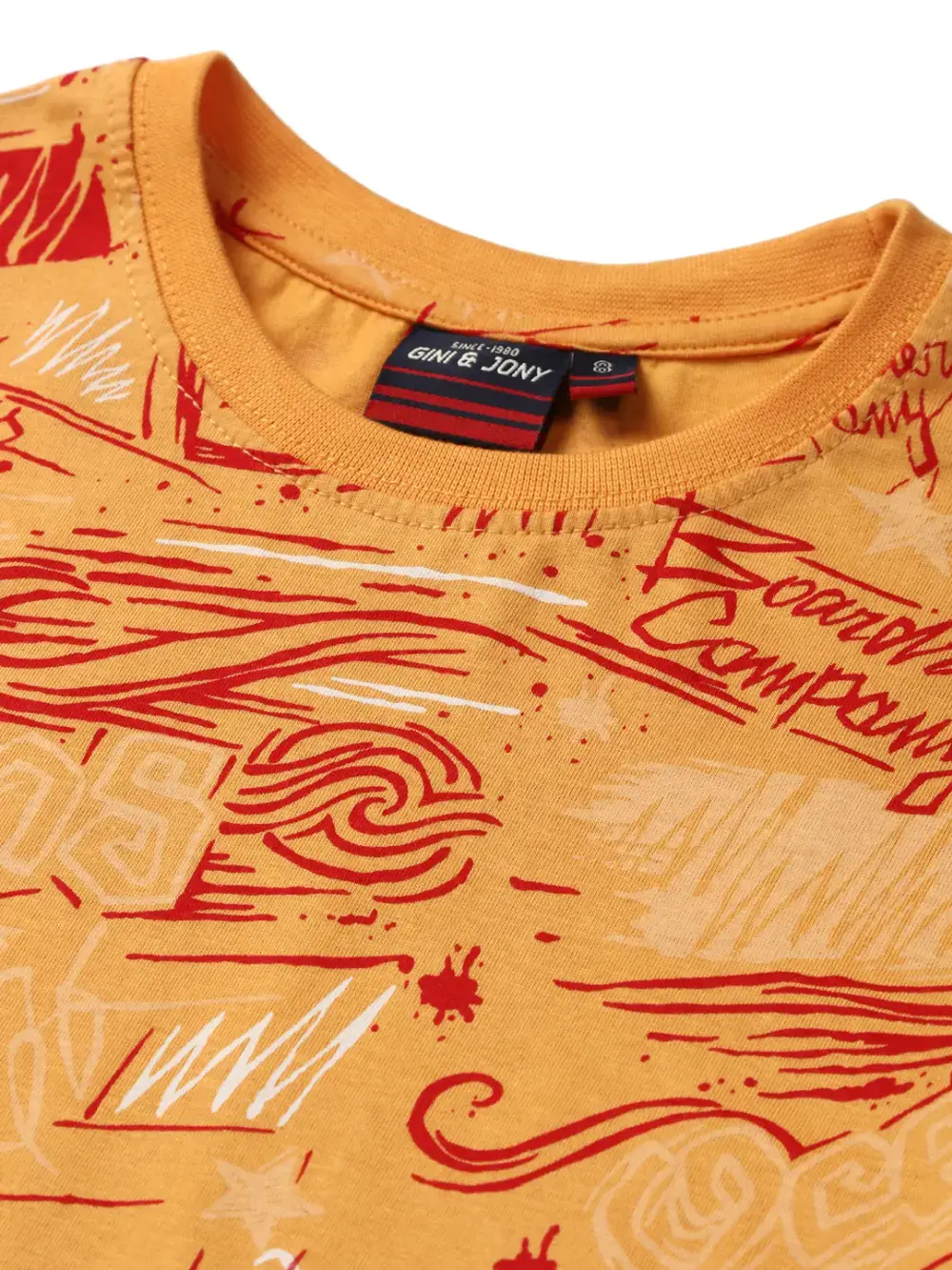 Gini & Jony Boys Orange T-Shirt