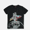 Gini And Jony Boys Black Graphic Cotton T-Shirt Half Sleeves