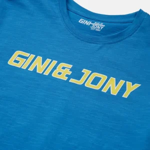 Gini & Jony Boys’ Blue T-Shirt Knitshand-Wash Regular Fit