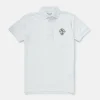 Gini And Jony Boys White Solid Cotton Polo T-Shirt Half Sleeves