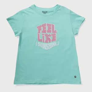 Gini & Jony Girls Light Blue Printed T-Shirt