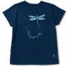 Gini And Jony Girls Navy Blue Printed Cotton Knits Top Half Sleeves 9-12 Months