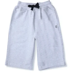 Gini And Jony Boys Grey Solid Cotton Elasticated Bermuda