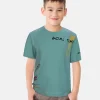 Gini And Jony Boys Turquoise Typographic Print Cotton T-Shirt Half Sleeves