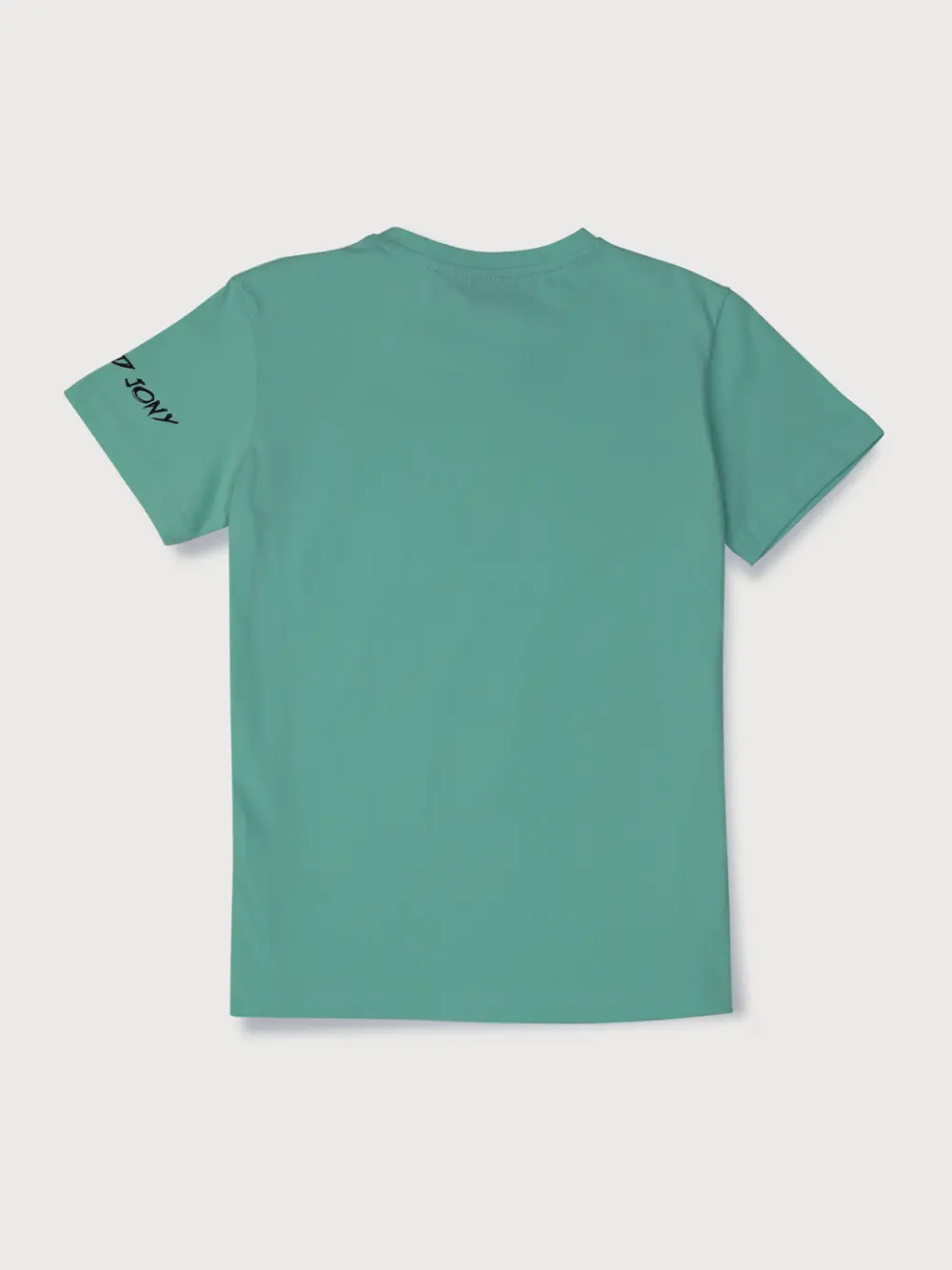 Gini And Jony Boys Turquoise Typographic Print Cotton T-Shirt Half Sleeves