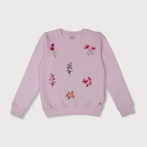 Gini & Jony Girls Pink Printed Woven Full Sleeves Sweat Shirt