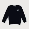 Boys Blue Cotton Printed Sweatshirt
