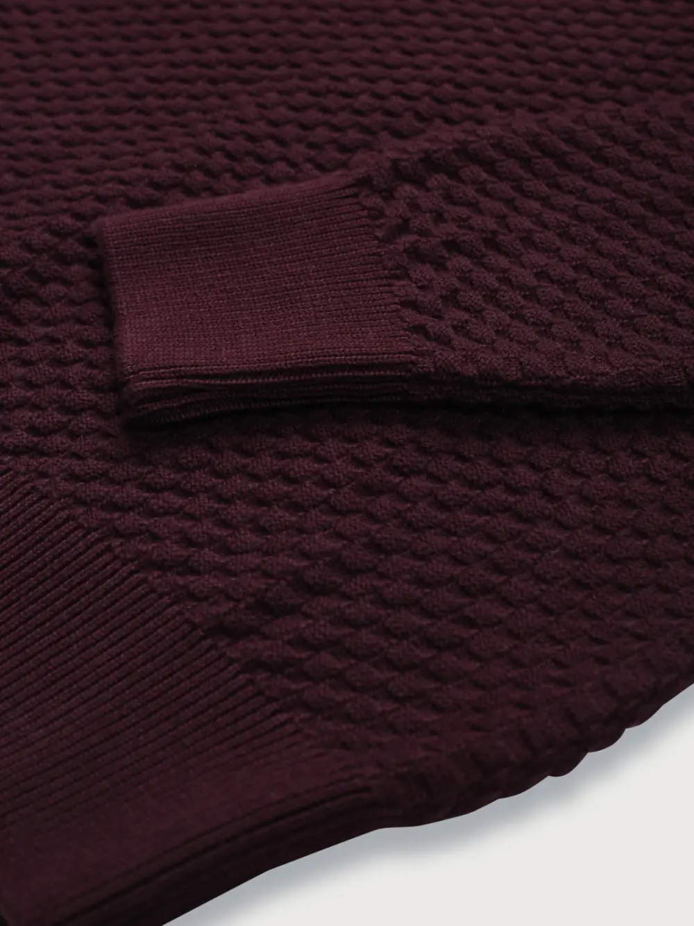 Gini & Jony Boys Red Solid Woven Full Sleeves Sweater