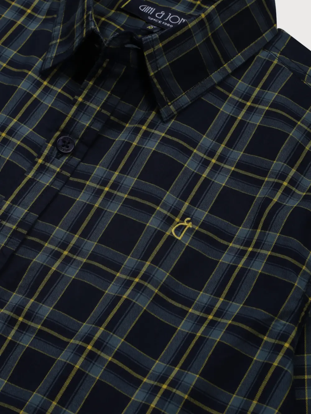 Gini And Jony Boys Navy Blue Checks Cotton Shirt Full Sleeves