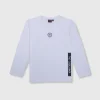 Gini & Jony Boys White Printed Knits T-Shirt Full Sleeves