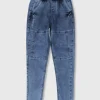 Gini & Jony Boys Blue Washed Denim Jeans Elasticated