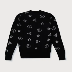 Gini And Jony Boys Black Conversational Print Cotton Sweater Full Sleeves