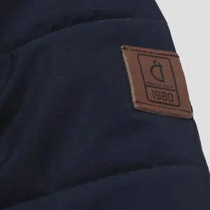 Gini And Jony Boys Navy Color Block Taffeta Heavy Winter Jacket Full Sleeves