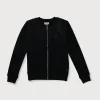 Gini And Jony Girls Black Printed Cotton Knits Jacket Full Sleeves