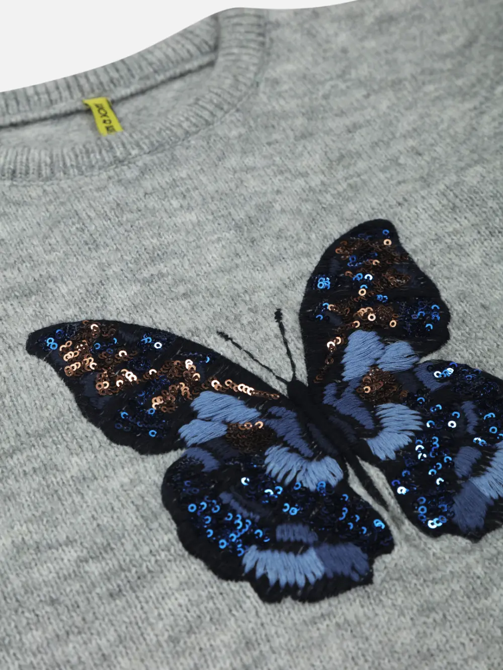 Gini And Jony Cotton Full Sleeves Pullover Logo Print