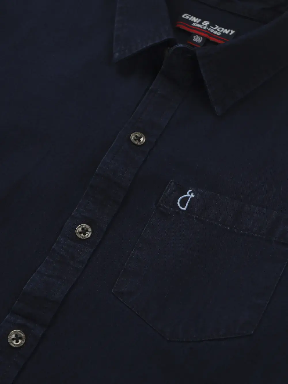 Gini And Jony Boys Solid Cotton Shirt