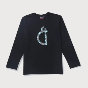 Gini & Jony Boys Black Printed Cotton T-Shirt Full Sleeves