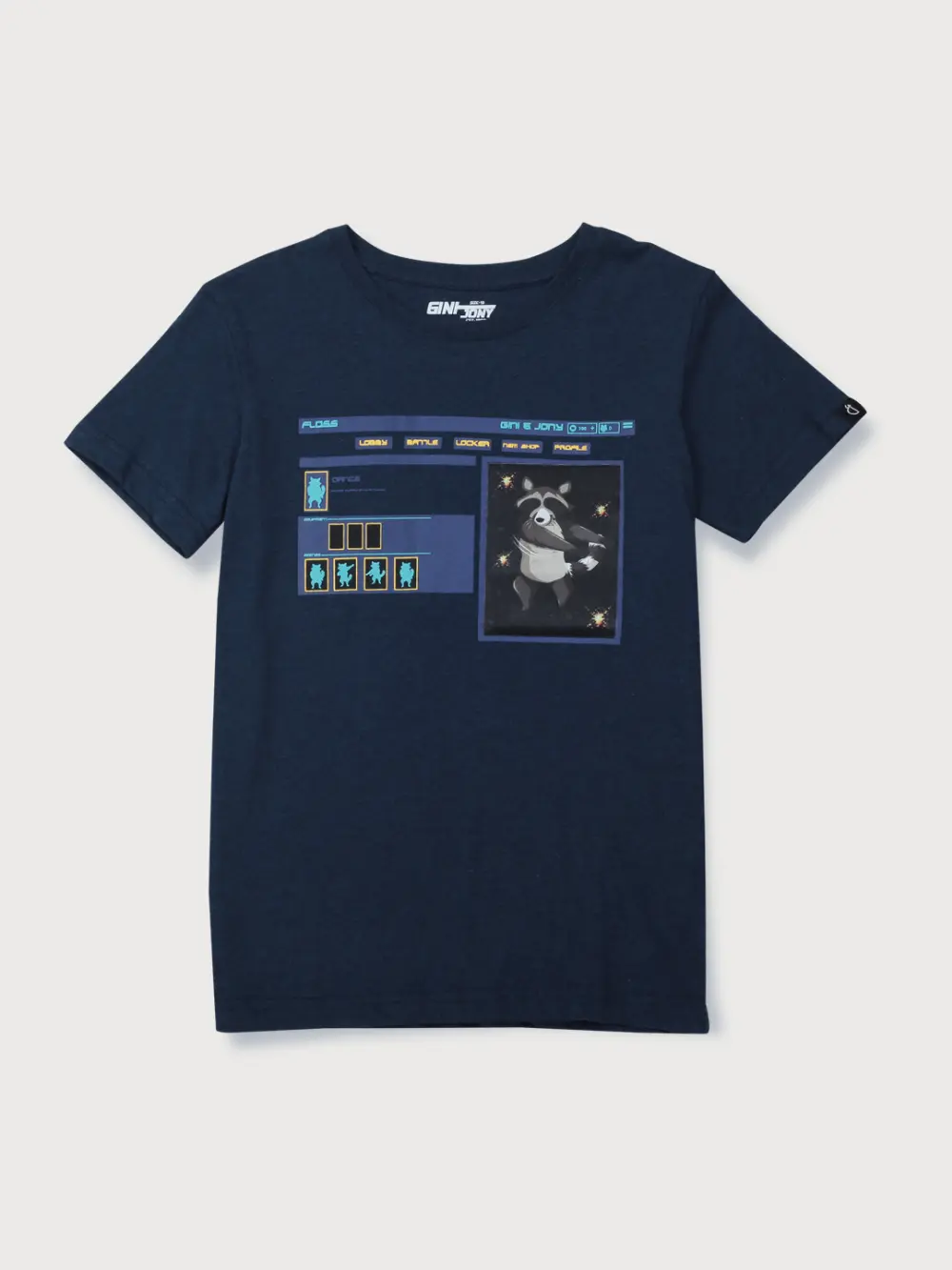 Gini And Jony Boys Navy Typographic Print Cotton Polo T-Shirt Half Sleeves