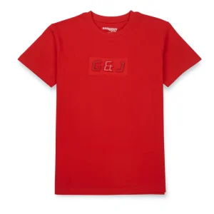 Gini & Jony Boys Red Solid Cotton Half Sleeves T-Shirt