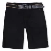 Gini And Jony Boys Black Solid Cotton Bermuda Fixed Waist