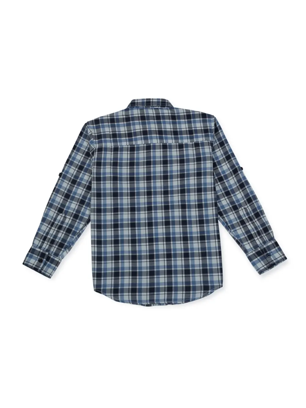Gini & Jony Boys Blue Checks Cotton Full Sleeves Shirt