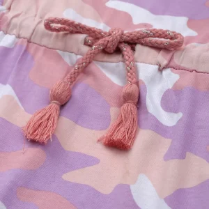 Gini And Jony Girls Pink Camouflage Cotton Dress Half Sleeves