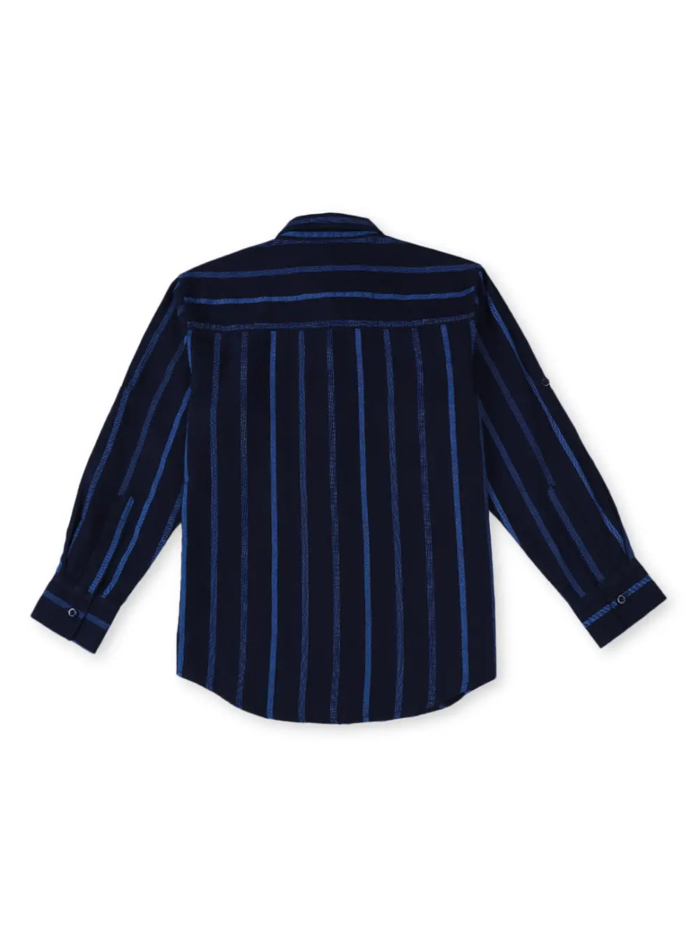 Gini And Jony Boys Navy Blue Stripes Cotton Shirt Half Sleeves