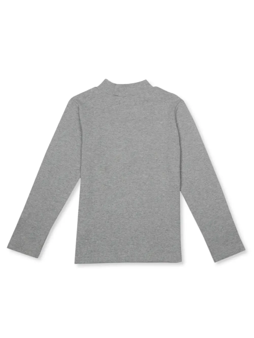 Gini And Jony Girls Grey Solid Cotton Skivvy Full Sleeves 9-10 Years