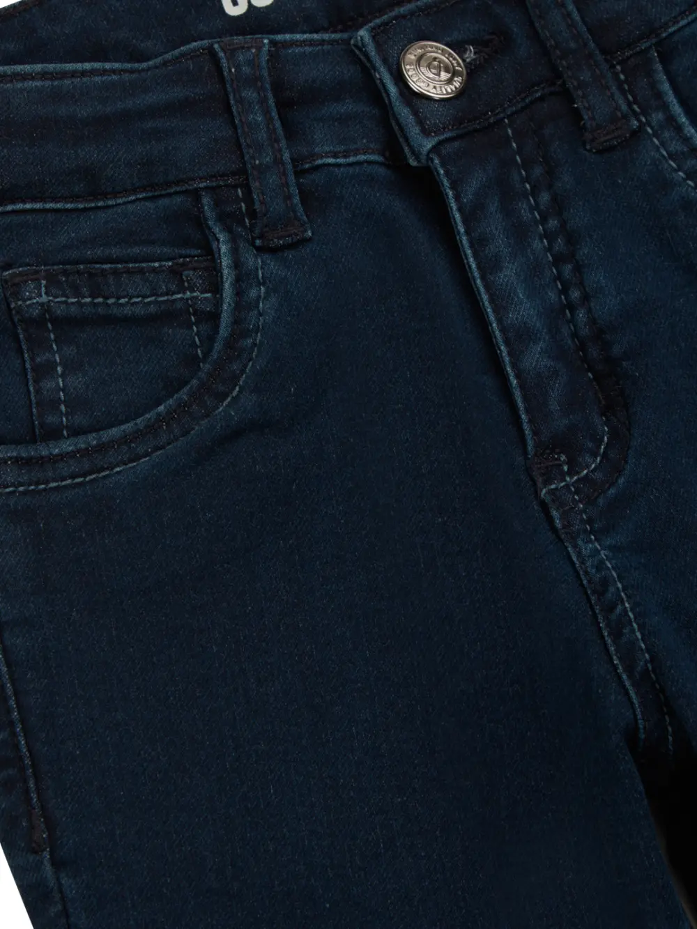 Gini And Jony Boys Black Solid Denim Fixed Waist Jeans