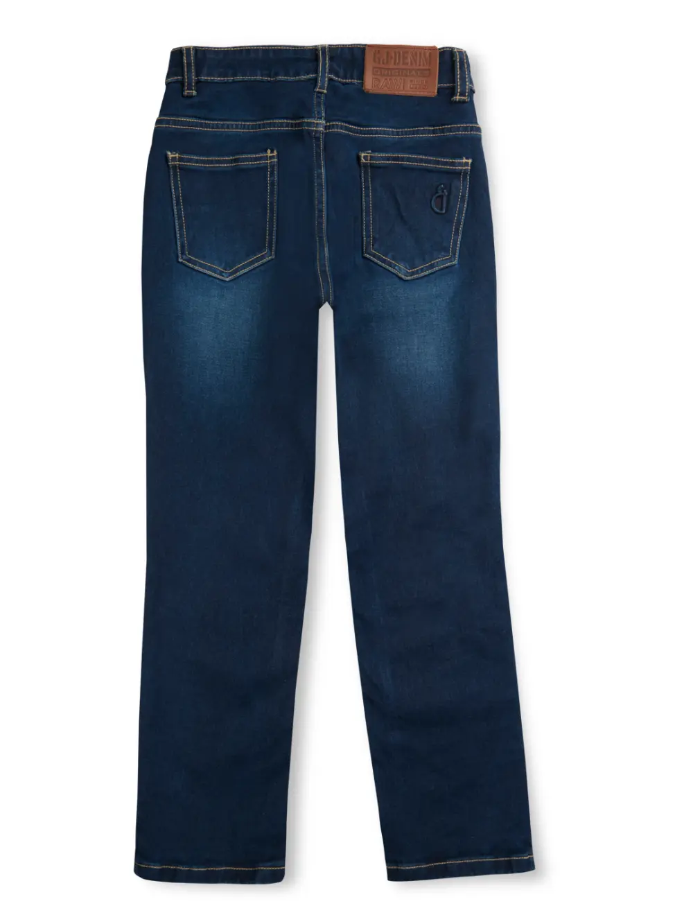 Gini & Jony Boys Navy Blue Solid Denim Fixed Waist Jeans
