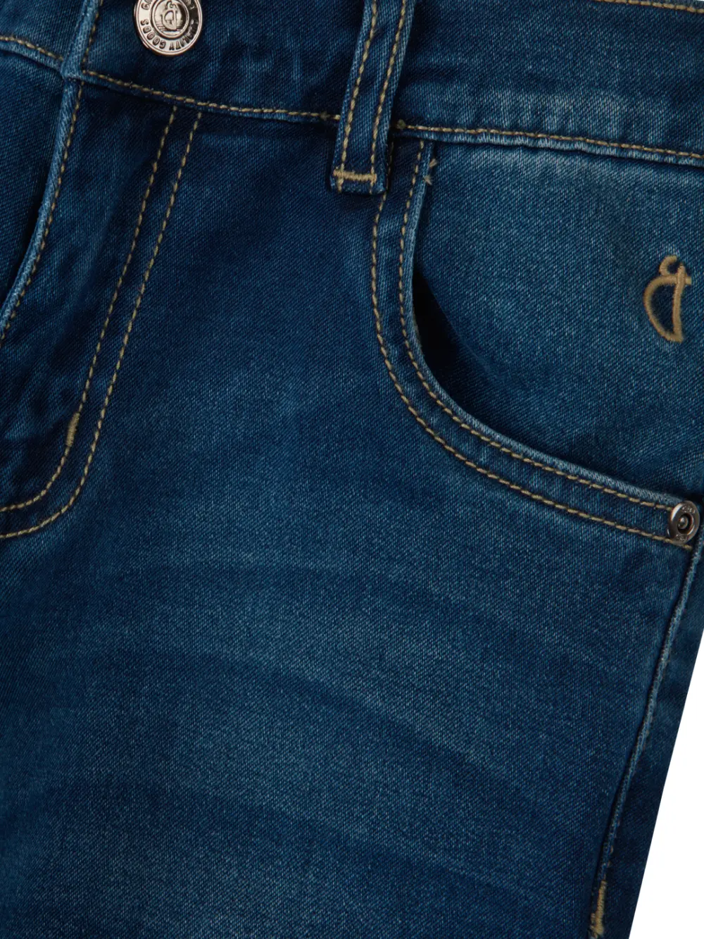 Gini & Jony Boys Blue Washed Denim Elasticated Jeans