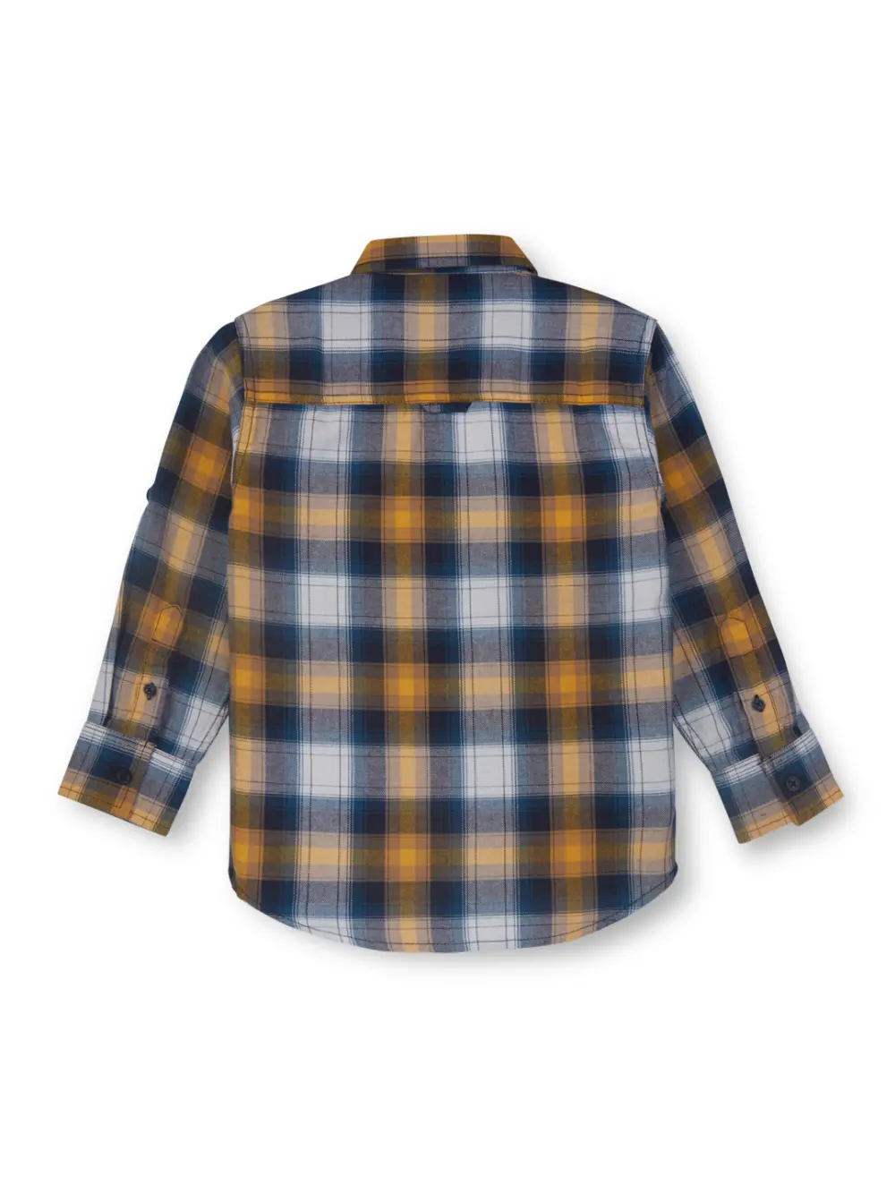 Gini And Jony Boys Yellow Checkered Woven Full Sleeves Shirt