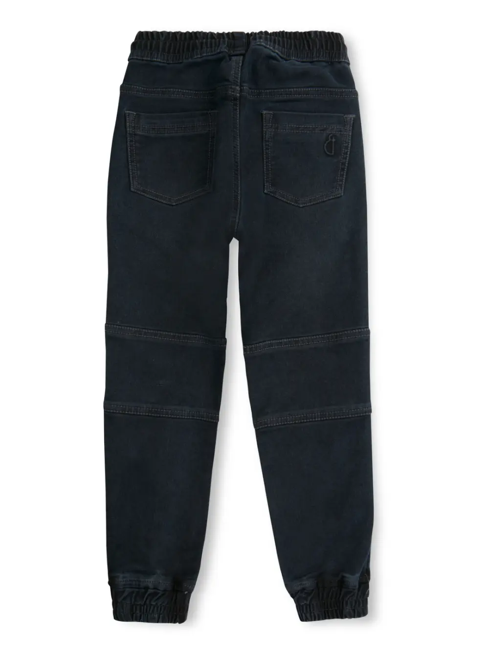Gini And Jony Boys Black Solid Denim Elasticated Jeans