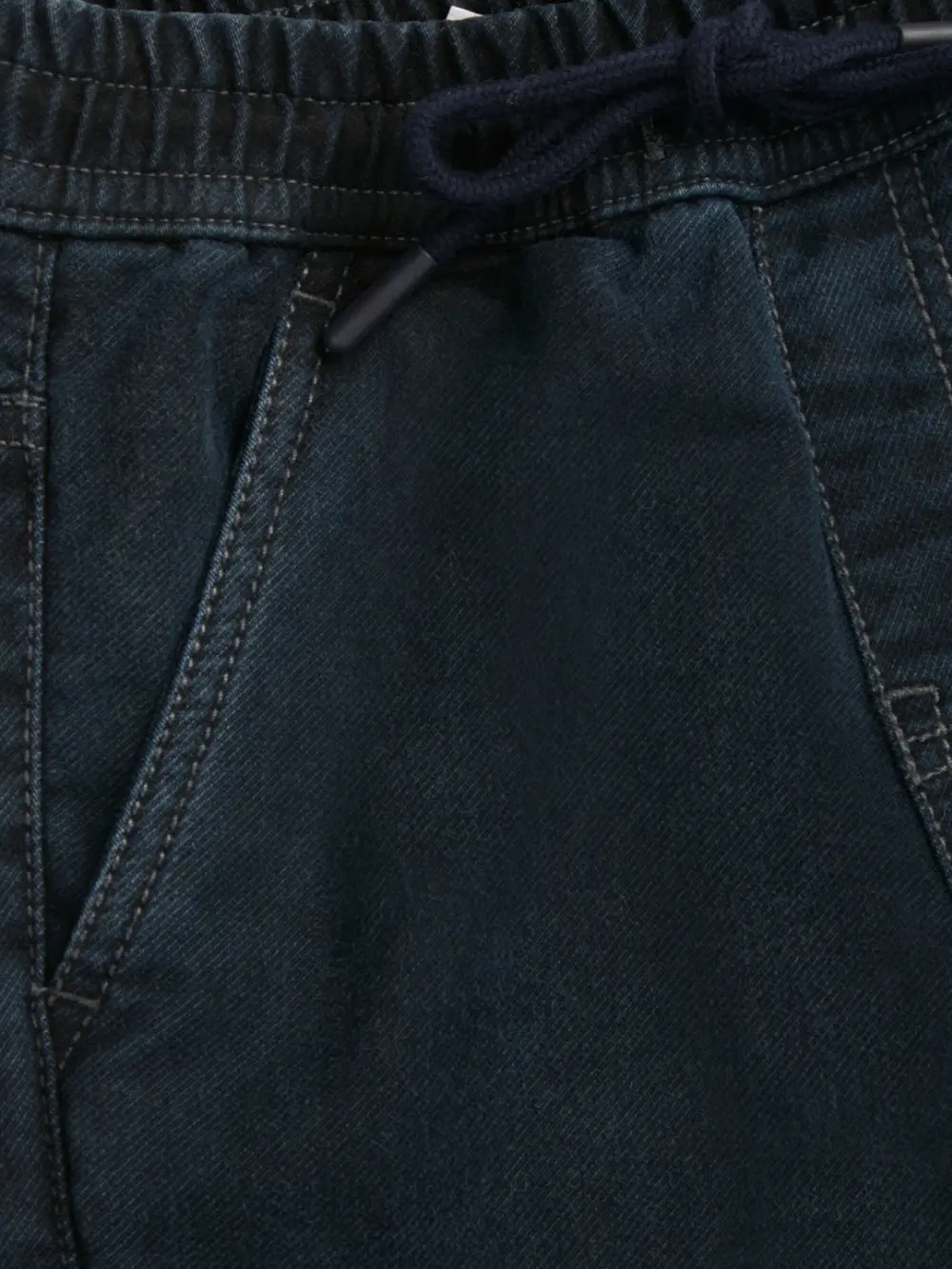 Gini And Jony Boys Black Solid Denim Elasticated Jeans