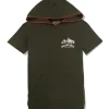 Gini And Jony Boys Olive Graphic Print Cotton T-Shirt Half Sleeves