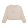 Girls Pink Solid Cotton Knits Top