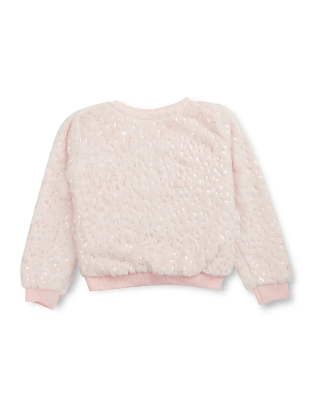 Gini And Jony Girls Pink Solid Fleece Full Sleeves Sweat Shirt