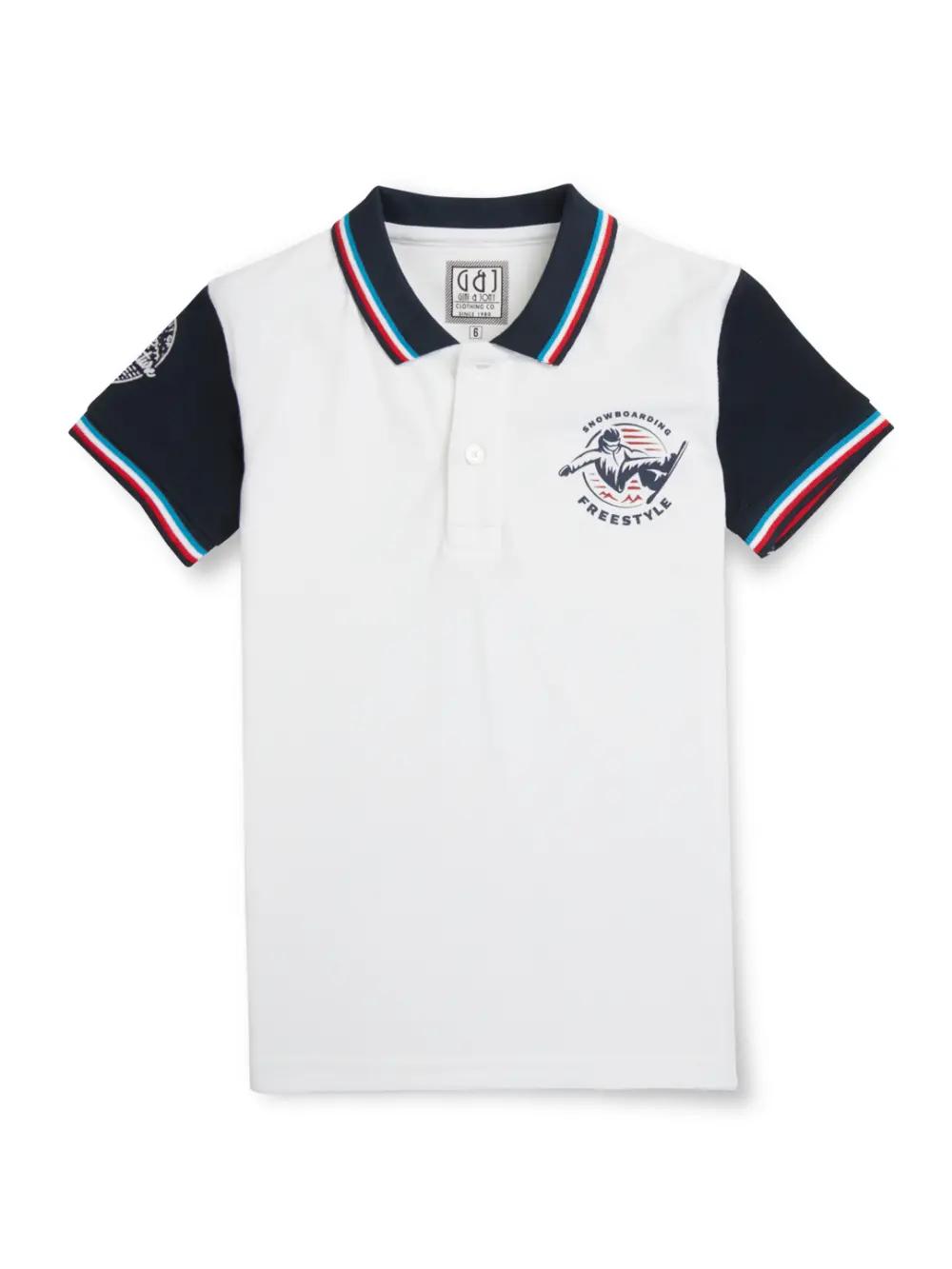 Gini And Jony Boys White Solid Cotton Half Sleeves Polo T-Shirt