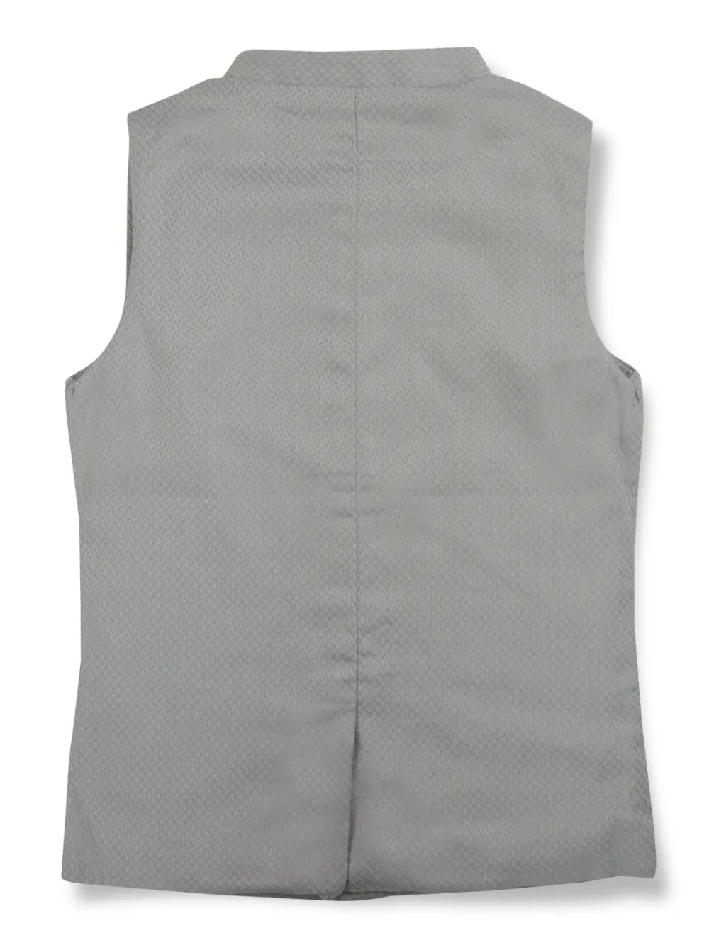 Gini And Jony Boys Grey Solid Cotton Sleeveless Modi Jacket