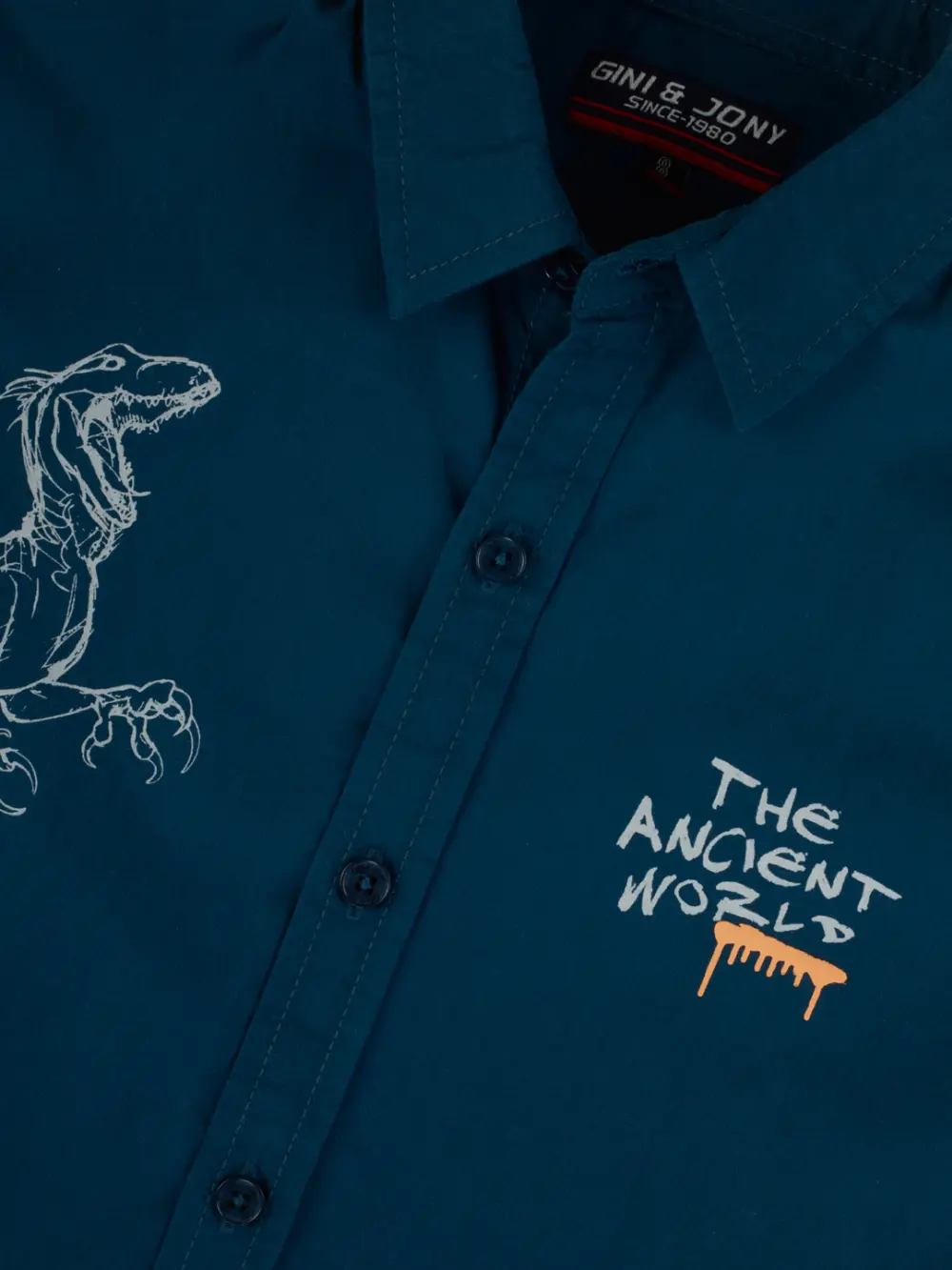 Gini And Jony Boys Solid Cotton Shirt