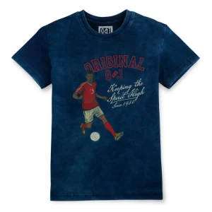 Gini And Jony Boys Blue Graphic Print Cotton T-Shirt Half Sleeves
