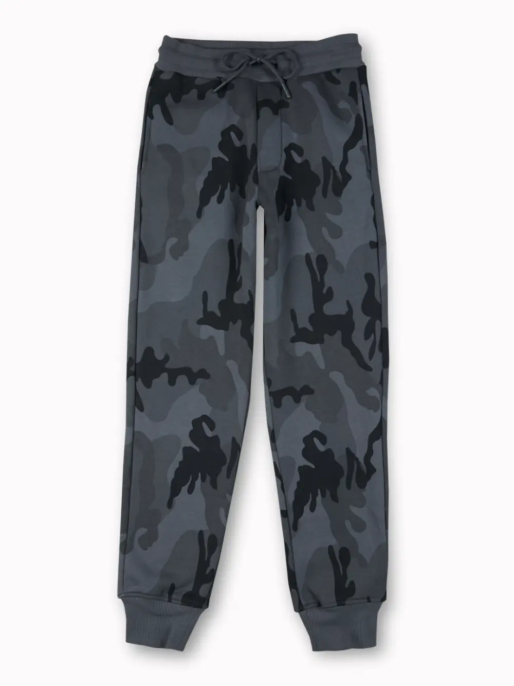 Gini And Jony Boys Grey Camouflage Cotton Track Pant Elasticated