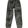 Gini And Jony Boys Olive Camouflage Cotton Track Pant Elasticated