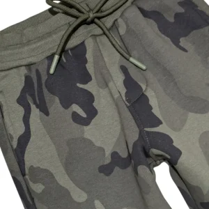 Gini And Jony Boys Olive Camouflage Cotton Track Pant Elasticated