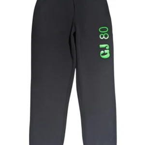 Gini And Jony Boys Black Typographic Print Cotton Track Pant Elasticated