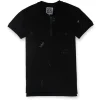 Gini & Jony Boys Black Textured Cotton Half Sleeves T-Shirt
